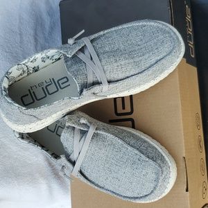 Wendy Linen Grey Hey Dude Womens Sz 7